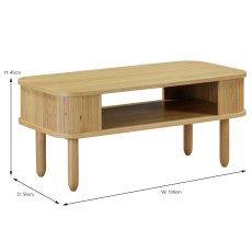 Vincent Coffee Table Oak (Multiple Styles)