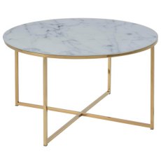 Allie Round Coffee Table White Marble Allie Round Coffee Table White Marble