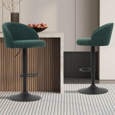 Arda High/Low Gas Lift Bar Stool Fabric (Multiple Colours)