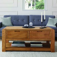 Ellie 2 Drawer Coffee Table Oak