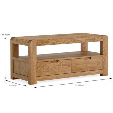 Ellie TV/Entertainment Unit Oak (Multiple Sizes)
