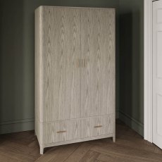 Emile 2 Door & 2 Drawer Wardrobe Cream