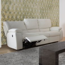 Fresno Electric Reclining 3 Seater Sofa Leather Category 15