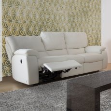 Fresno Manual Reclining 3 Seater Sofa Leather Category 15