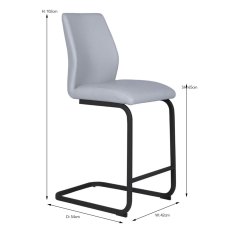 Allie Low Barstool Faux Leather (Multiple Colours)
