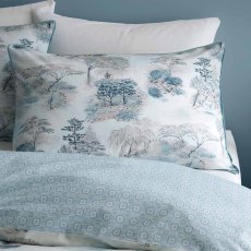 Japanese Garden Duvet Cover Set Blue (Multiple Sizes)