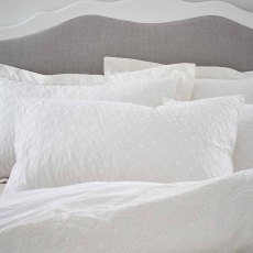 French Knot Jaquard King Duvet Cover Set White