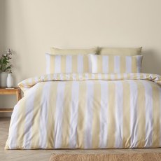 Cove Stripe Duvet Cover Set Green (Multiple Colours & Sizes) Cove Stripe Duvet Cover Set Green (Multiple Colours & Sizes)