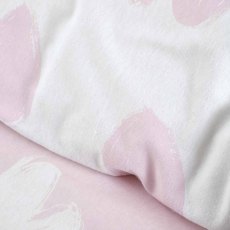 Hearts Brushed Cotton Reversible Single Duvet Cover Set Pink & White Hearts Brushed Cotton Reversible Single Duvet Cover Set Pink & White