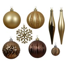 Shatterproof Bauble (Set of 46) 8cm (Multiple Colours)