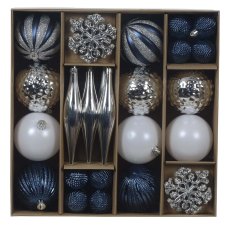Shatterproof Bauble (Set of 46) 8cm (Multiple Colours)