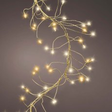 Micro LED Cluster Twinkle Lights 300cm Gold & Warm White