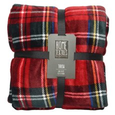 Check Throw Red 200cm x 150cm Check Throw Red 200cm x 150cm