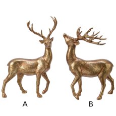 Reindeer Figure Gold 26cm (Choice of 2)