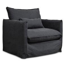 Beatrice Armchair With Removable Covers Fabric 6 Anthracite Beatrice Armchair With Removable Covers Fabric 6 Anthracite