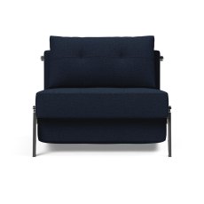 Alisa 90 Chair Bed With Chrome Legs Fabric