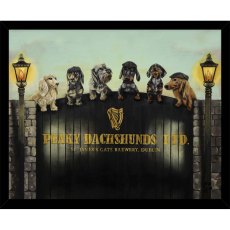 Peaky Dachshunds 53.5cm x 43.5cm Picture By Craig Kenny Black Frame Peaky Dachshunds 53.5cm x 43.5cm Picture By Craig Kenny Black Frame