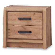 Jamie 2 Drawer Bedside Locker Oak Jamie 2 Drawer Bedside Locker Oak