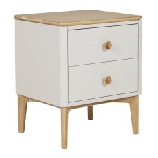 Alex 2 Drawer Bedside Locker Light Grey & Oak Alex 2 Drawer Bedside Locker Light Grey & Oak