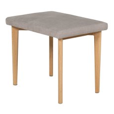 Alex Bedroom Stool With Fabric Seat Pad Light Grey & Oak Alex Bedroom Stool With Fabric Seat Pad Light Grey & Oak