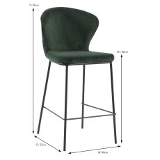 Shea Low Bar Stools Fabric (Multiple Colours)