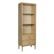 Alex Open Display Unit With 2 Drawers Oak Alex Open Display Unit With 2 Drawers Oak