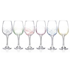 Swirl Rainbow Wine Glasses (Set Of 6) Swirl Rainbow Wine Glasses (Set Of 6)