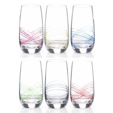 Swirl Rainbow Hi-Ball (Set Of 6) Swirl Rainbow Hi-Ball (Set Of 6)