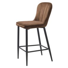 Hugo Low Bar Stool Fabric Rust