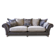 Ruben 4 Seater Sofa Leather & Fabric