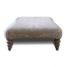 Ruben Square Footstool Leather & Fabric Ruben Square Footstool Leather & Fabric