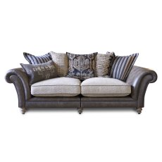 Ruben 3 Seater Sofa Leather & Fabric Ruben 3 Seater Sofa Leather & Fabric