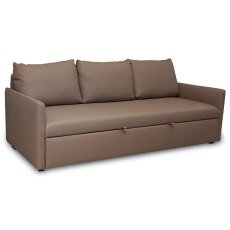Canberra 3 Seater Sofa Bed Faux Leather Camel Canberra 3 Seater Sofa Bed Faux Leather Camel