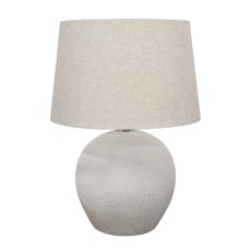 Ines Table Lamp Concrete Base With Linen Shade Ines Table Lamp Concrete Base With Linen Shade