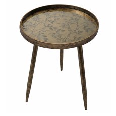 Oriental Floral Side/Lamp Table Gold Oriental Floral Side/Lamp Table Gold