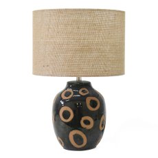Danna Table Lamp Dark Green Base With Beige Shade Danna Table Lamp Dark Green Base With Beige Shade