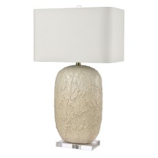 Casla Table Lamp Beige Base With Off White Shade Casla Table Lamp Beige Base With Off White Shade