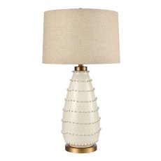 Morton Table Lamp Cream Base With Linen Shade