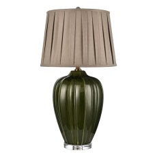 Baymont Table Lamp Dark Green Base With Taupe Shade Baymont Table Lamp Dark Green Base With Taupe Shade