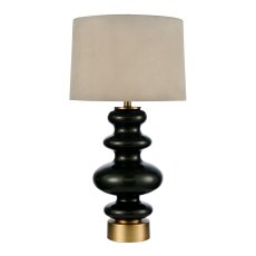 Vanity Table Lamp Dark Green Base With Beige Shade Vanity Table Lamp Dark Green Base With Beige Shade