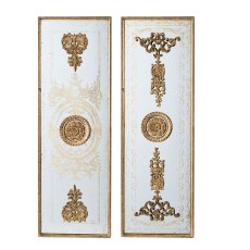Parisienne Wall Art White & Gold Parisienne Wall Art White & Gold