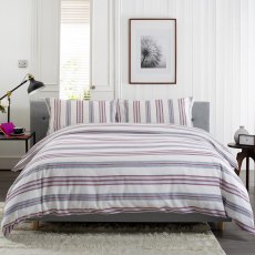 Magnate Brushed Cotton Stripe Cover Set Red & Blue (Multiple Sizes) Magnate Brushed Cotton Stripe Cover Set Red & Blue (Multiple Sizes)