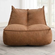 Leo Bean Bag Faux Tan Leather