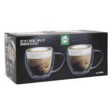 Double Walled Mug With Handle 240ml (Set of 2) Double Walled Mug With Handle 240ml (Set of 2)