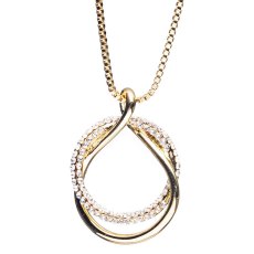 Diamante Loop Pendant Gold Diamante Loop Pendant Gold