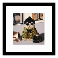 Retail Therapy 33.5cm x 33.5cm Picture By Lucia Heffernan Black Frame