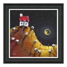 Golden Moon 59cm x 59cm Picture By Geoff Beckett Black Frame Golden Moon 59cm x 59cm Picture By Geoff Beckett Black Frame