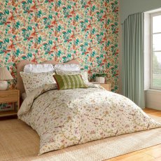 Aril's Garden Reversible Super King Duvet Cover Set Cream & Olive