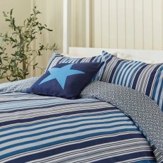 Beach House Stripe Reversible Duvet Cover Set (Multiple Sizes & Colours)
