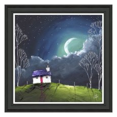Crescent Nights Large 67cm x 67cm Picture By Geoff Backett Black Frame Crescent Nights Large 67cm x 67cm Picture By Geoff Backett Black Frame